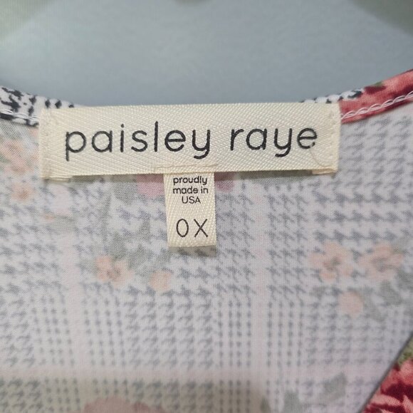 Paisley Raye Floral Houndstooth Stretch Dress 0X | Pockets Buttery Soft - Picture 2 of 15